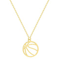 High Quality Sports Accessories Tri-color Stainless Steel Necklace Statement Basketball Pendant Necklace Gifts for Women