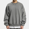 Custom logo Heavy Weight Long Sleeve Oversize Pullover Crew Neck Sweater Thick Fleece Plain Men Sweatshirt