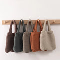 Autumn and Winter Cute Knitted Handbag Solid Color Children's Shoulder Shopping Tote Bag Women's Tote Bag
