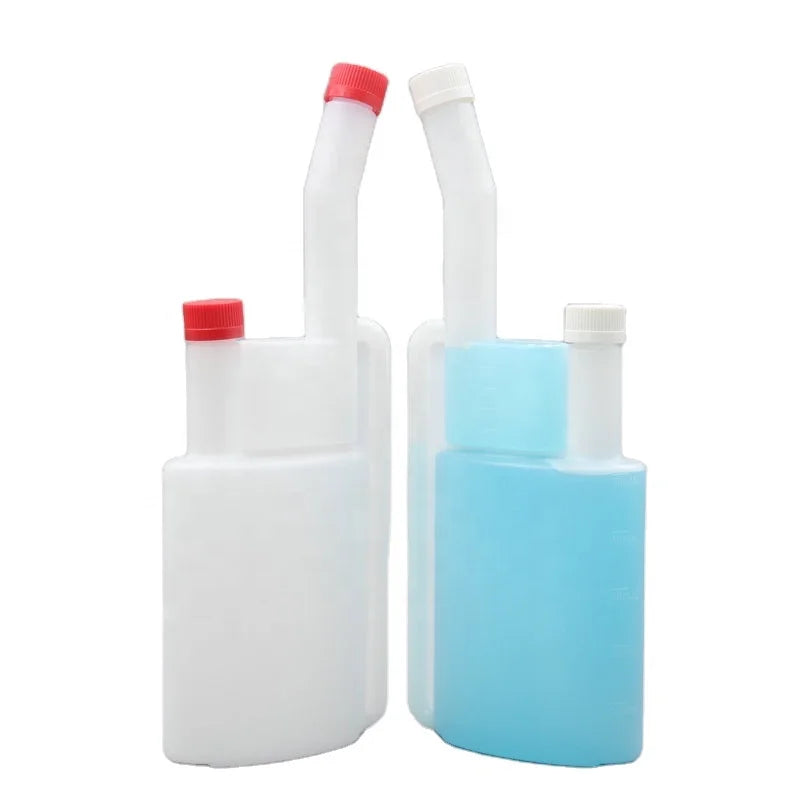 500ml Measuring Plastic Double Dual Chamber Twin Neck Bottle Child Resistant Screw Cap Aerosol Petrol Eco-Friendly Screen