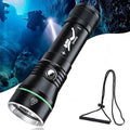 Dive Torch Light Waterproof Scuba Diving Flashlight 2000LM Super Bright Rechargeable Underwater Flashlights for Night Diving MegaBDM