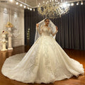 Jancember NS4413 Glitter Crystal Illusion Ball Gown Wedding Women Dresses