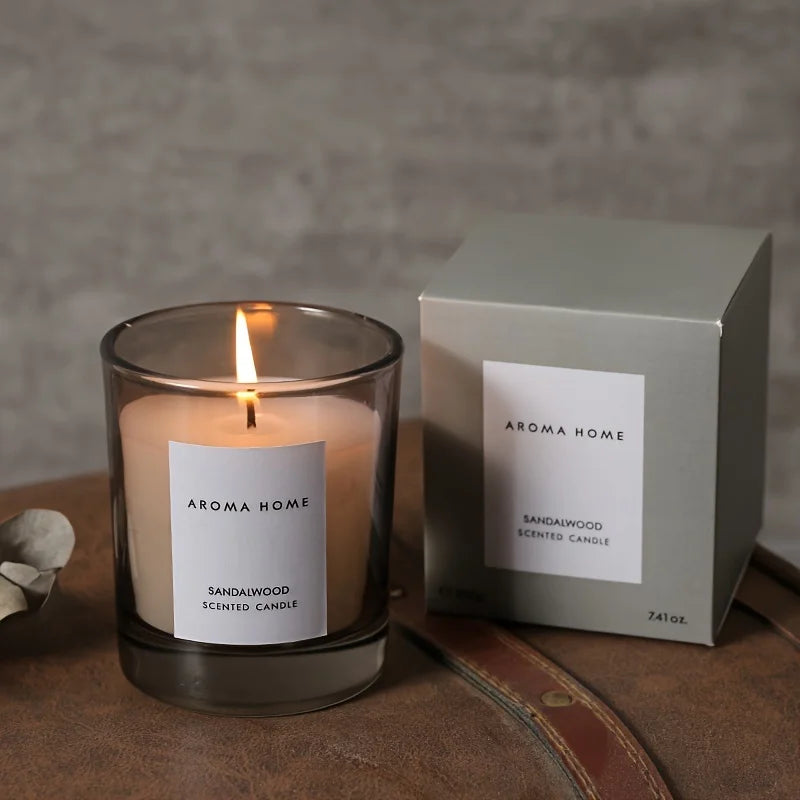 Custom Luxury Eco-Friendly Scented Candles for Private Label Soy Wax Glass Jar Aromatherapy Home Decor Gift Diwali Easter