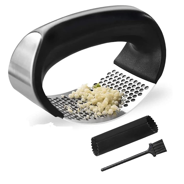 Hand Held Stainless Steel Garlic Mincer Crusherc Press