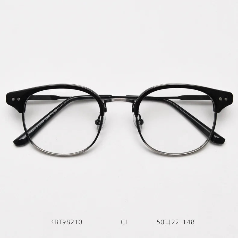 2025  Vintage Japanese Style Revival  Hand Made Acetate Glasses Frame Men Women Eyebrow Lenses Customizable
