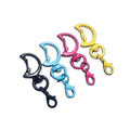 Wholesale 16mm*51mm Moon-Shaped Spray Paint Metal Key Buckle With Lobster Clasp Key Chain Metal Crafts Hardware Accessories