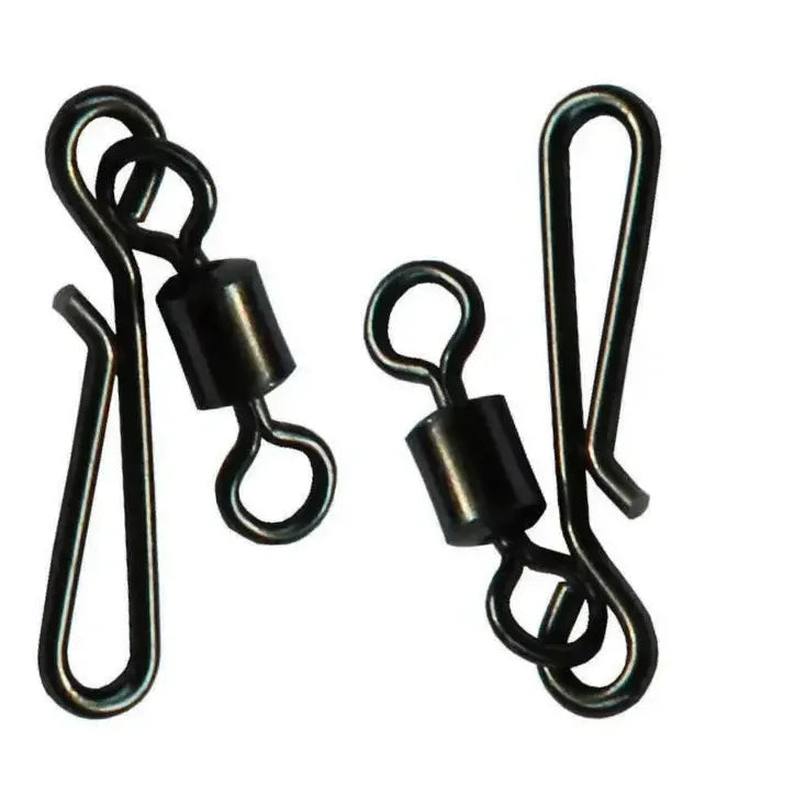 Rolling Barrel Swivel with Hanging Snap Fishing Tackle Fish Hooks Connector