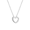 Simple Heart Necklace 925 Sterling Silver CZ 18K Gold Plated Hollow Pendant Necklace for Women Gift Fine Jewelry Wholesale