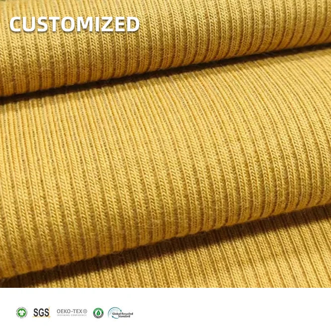 58% Cotton 39% Modal 3% Spandex 2*2 Rib Knit Fabric for Apparel
