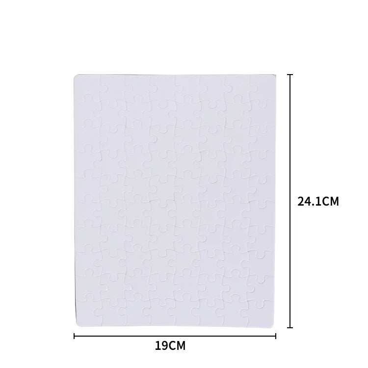 A4 Plain White Puzzle Sublimation Jigsaw Puzzle 80 Pieces
