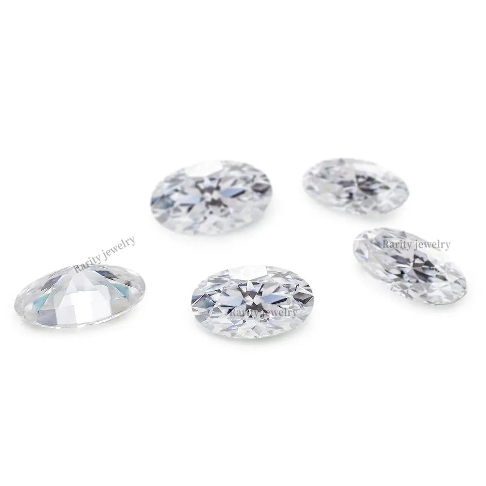 Factory Wholesale 5A Synthetic Oval Shape Faceted Cut CZ Stones Gemstone Loose Zircon White Stone Price Cubic Zirconia