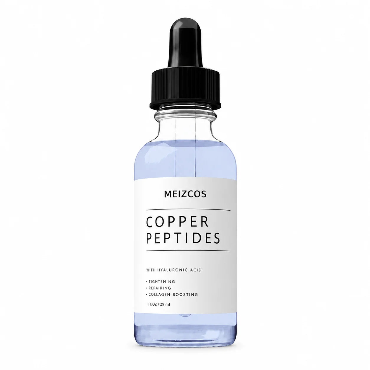 Private Label Copper Peptide Serum 29ml Hyaluronic Acid Firming Hydrating Smooth Fine Lines Facial Skin Care OEM ODM Skincare