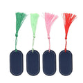 Stationery Book Laser Engraving Blank Leather Bookmark with Tassel