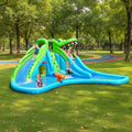 Water Slide Park Crocodile Inflatable Dual Slides Climbing Wall Splash Pool Eco-Friendly 200KGS Capacity New