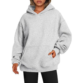 Women Oversized Hoodies Fleece Sweatshirts Long Sleeve Sweaters Pullover Fall Clothes With Pocket