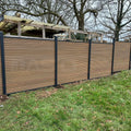 New Metal Fence Panels Aluminum WPC Wood Plastic Composite Panel for House Garden Fencing Pressure Treated Wood Type Nature