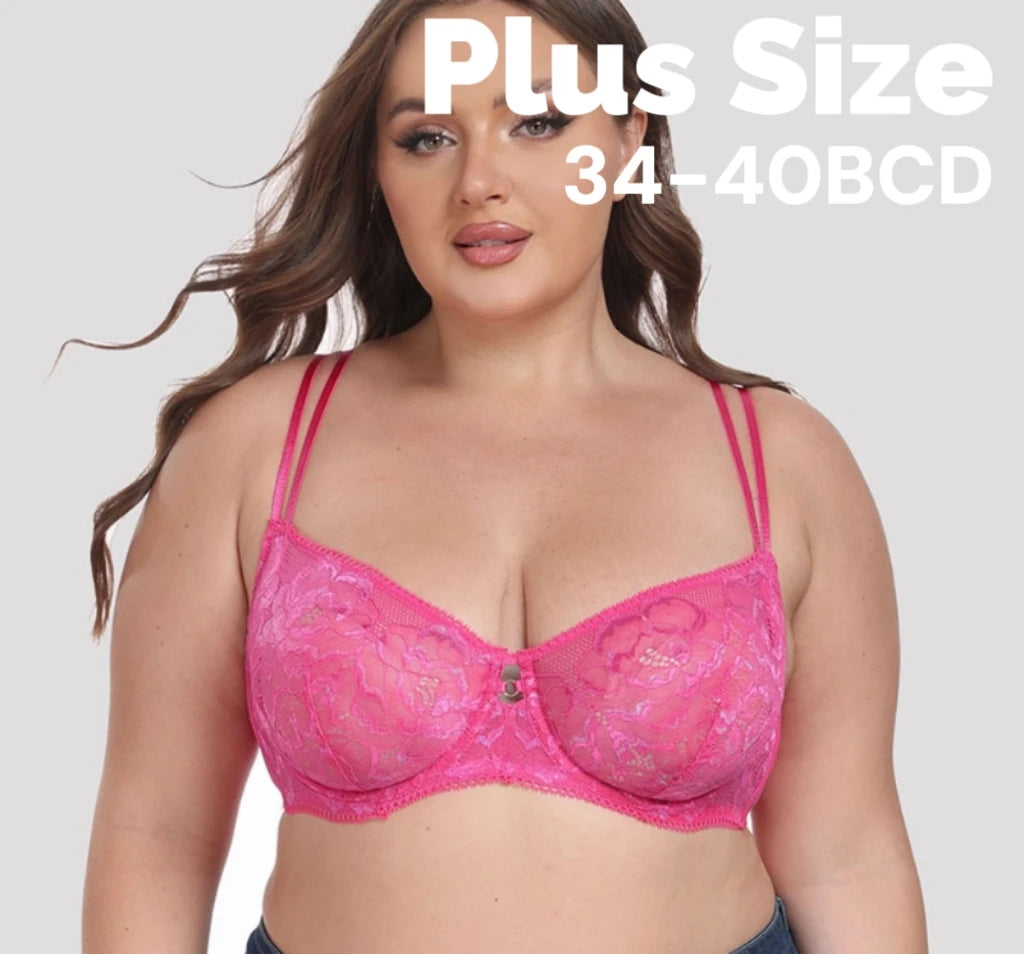 Lace Bra Underwire Bra Plus Size With Cup Size