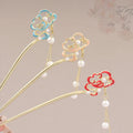 Chinese Style Pearl Tassel Hair Clip for Women Auspicious Clouds Hair Stick Pins Handmade Hairpins Charm Jewelry Hair Ornaments