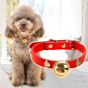 Factory Cheap Colorful PU Cute Small Personalized Cat Collar Dog Collar with Bell