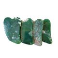 Huiying Moss Agate Crystal Face Jade Gua Sha Massage Tool Jagged square Shape