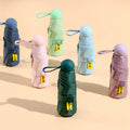 Popular Selling Stock Capsule Five Fold Umbrella With Box Uv Proof Multicolor Support Mix Color
