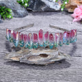 Diy Crystal Crown pink Green Natural Crystal Headband Bridal Jewelry Party Decorations