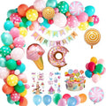 Donut Happy Birthday Decorations Balloons Birthday Party Supplies Rose Gold Confetti Balloons Birthday Banner Star Balloon X0017