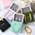 Custom Luxury Foldable Drawer Sliding Kraft Paper Jewelry Packaging Gift Box Hot Stamping Printed with Ribbon Handle for Candles
