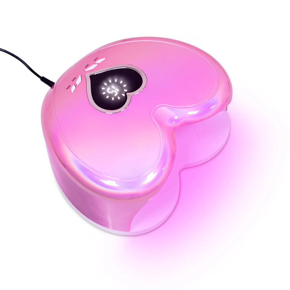 Heart Shape LED UV Nail Lamp Machine Professional Nail Dryer Rechargeable Electric Plastic UV Lamp CE ROHS FCC Certifications