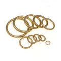 20-155mm Solid Brass O-Ring 4-12mm Wire Diameter Polished Finish Seamless Construction