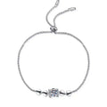 Custom Classic Moissanite Fine Jewelry for Women 925 Sterling Silver Adjustable Bracelet