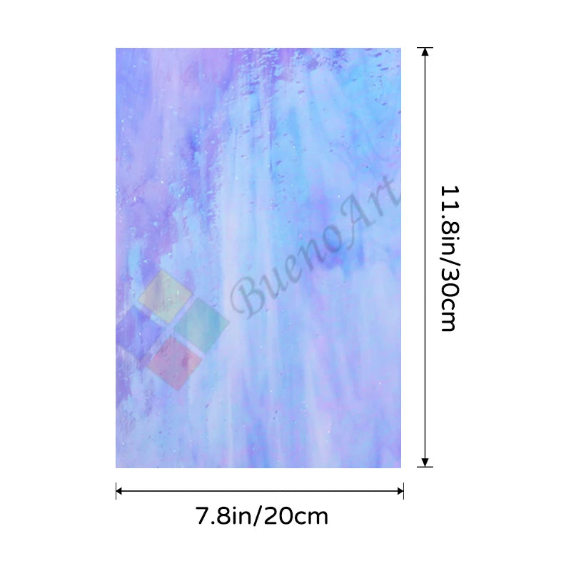 20x30cm Iridescent Water Resistant 3mm Thick Traditional Stained Glass Sheet Multicolored Tiffany Glass DIY Mosaic Tiles Vibrant