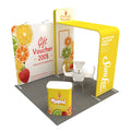 Custom Portable Modular Trade Show Booth Display 10x10FT Heavy Duty Aluminum Alloy Tension Fabric Backdrop Dye Sublimation