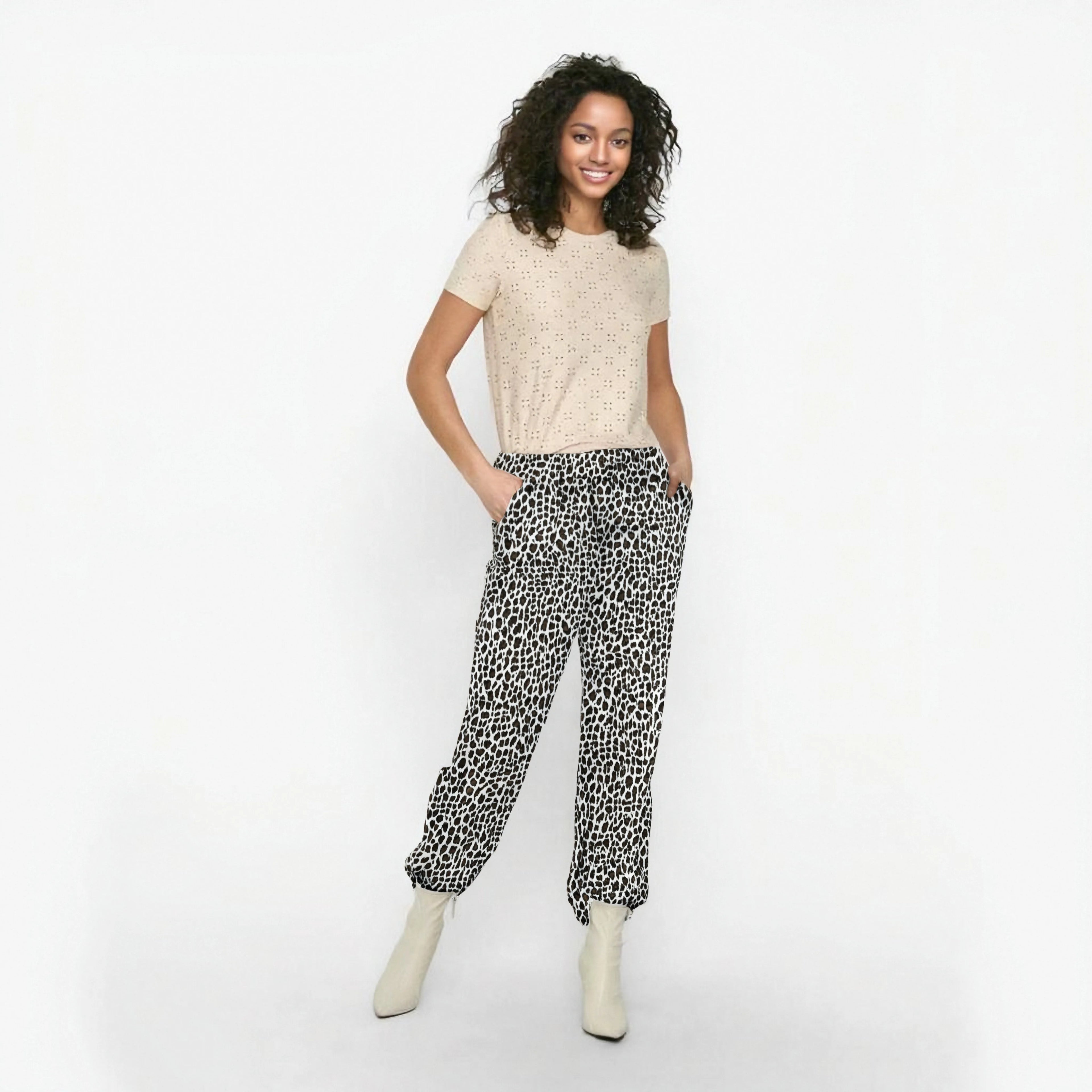 Fashionable Tight-fitting Costume Pants Pants for Ladies Women Leopard Print Pants