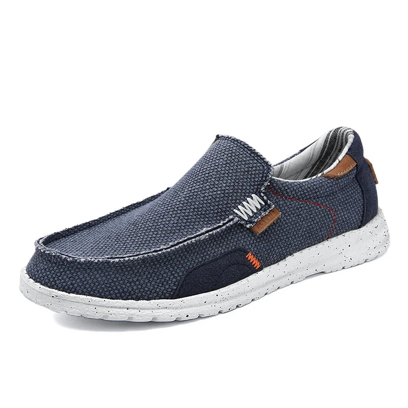 Wholesale Men Slip-on Canvas Casual Shoes Breathable Lightweight Comfortable Oxfords Shoes Loafers