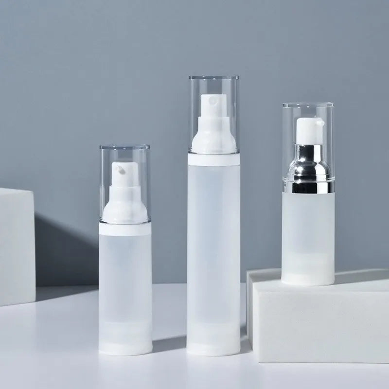 Cosmetic Packaging 20ml 30ml 50ml Frosted Plastic Desktop Airless Pump Bottle 30 ml PP Emulsion Bottle Spray Fine Mist Bottle