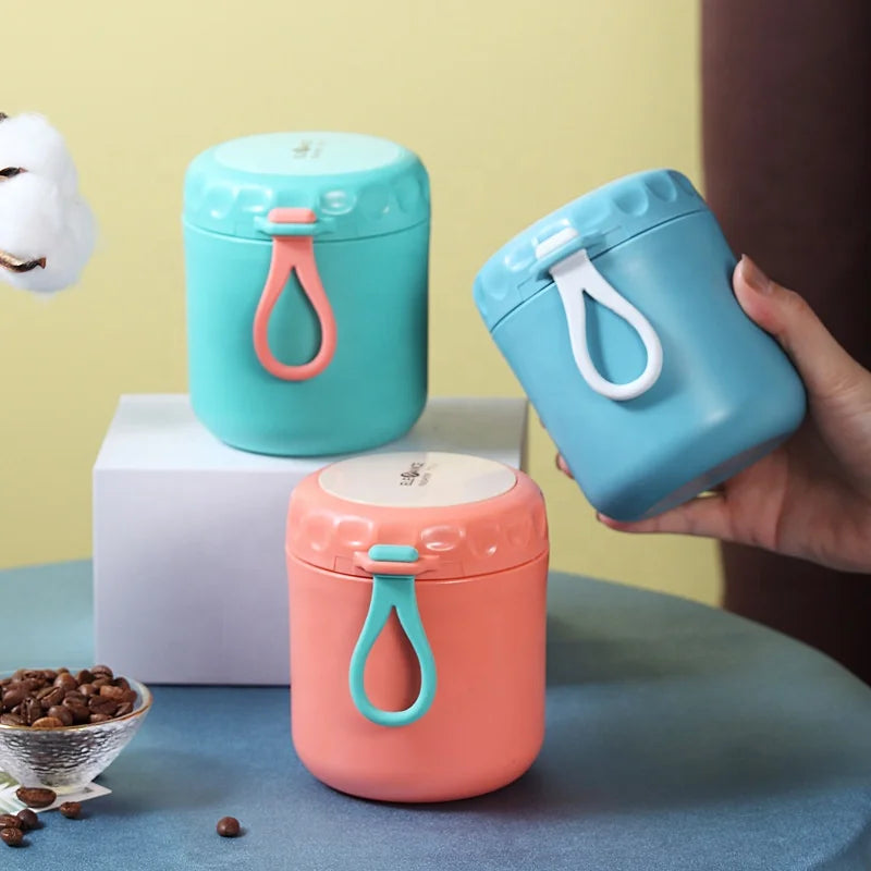 430ml Stainless Steel Thermos Food Jar Breakfast Lunch Box Warmer Insulated Soup Food Jar for School Office Use 304 Breakf