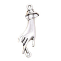 Charms Palm Connector 45x14mm Antique Silver Color Pendants Making DIY Handmade Tibetan Finding Jewelry