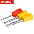 DouRuy Single Flute Compression Spiral Router Bit up and Down Cut Spiral Milling Cutter for Wood
