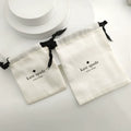White Cotton Organic Canvas Drawstring Bags Polyester Beige Small Drawstring Bag With Logo for Makeup