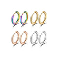 Unisex PVD Gold Plated 2.5MM Stainless Steel Hoop Earrings Simple Classic Ohrring Anti-Allergic Hook Unisex Piecing Jewelry DDP