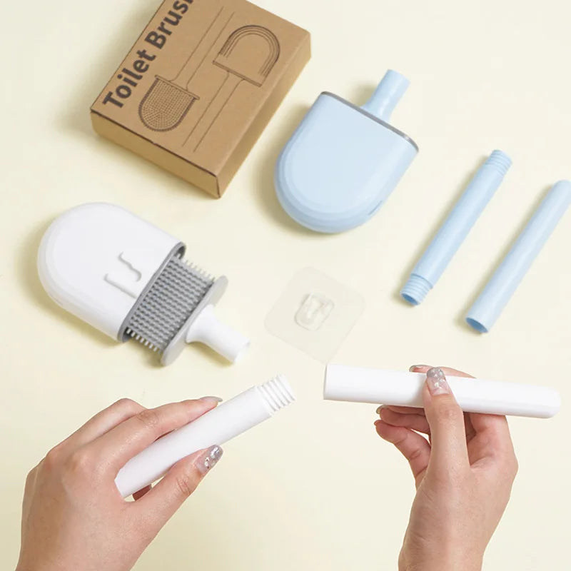 Wholesale Bathroom Soft Bristles Brush Mini Tpr Toilet Brush and Holder Set