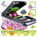 Multi-Functional Stainless Steel Plastic Kitchen Tool Household Multi-Purpose Sliced Diced Cutter for Potato Fruit Vegetable