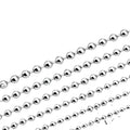 1.5mm 2mm 2.4mm 3mm 3.2mm 3.5mm 4mm 4.5mm 5mm 6mm 8mm 10mm 12mm Stainless Steel Metal Bead Ball Chain Necklace in Meter Price