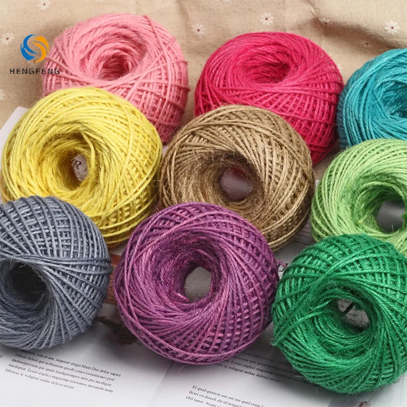 Wholesale Colorful Twisted Twine String Rope Cord Roll for Jute Hang and Craft