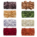 Holdbeauty European and American Gold Velvet High-quality Headband for Newborn Children Double Bow Baby Girl Hair Accessories
