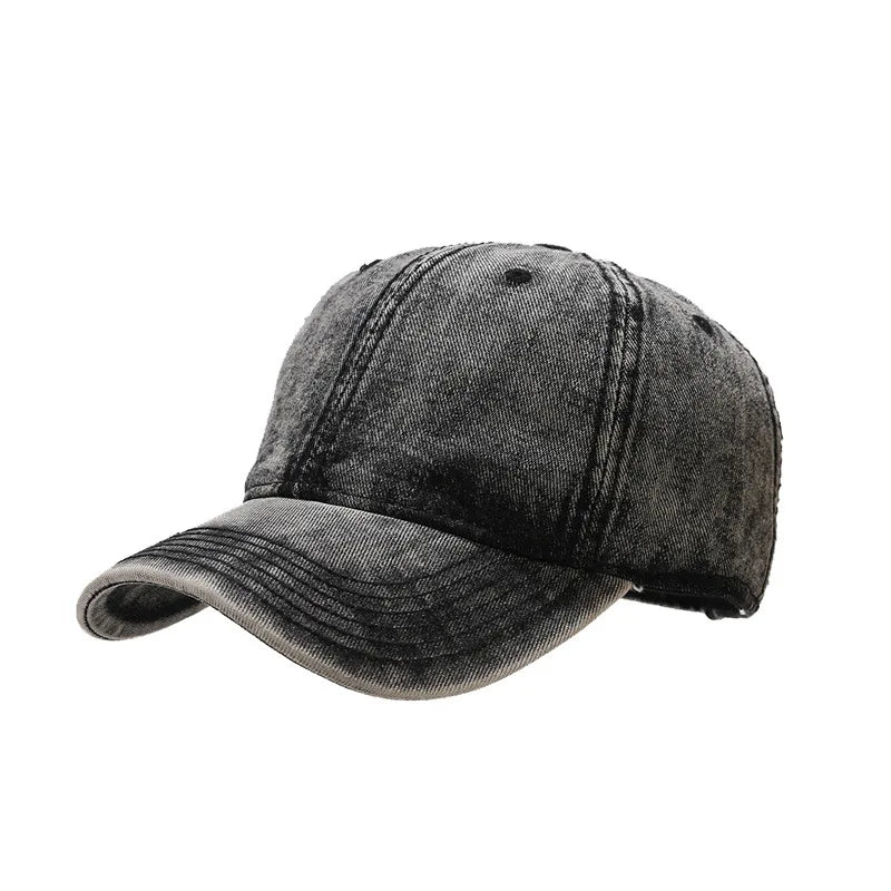 Washed Denim Men Woman Personalized Street Blank Color Sports Sunshade Baseball Cap Wholesale Customized Fashion Cap Unisex