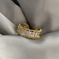 HOVANCI Adjustable Simple Hollow Irregular Retro Rings Zircon Gold Designs Ladies Finger Ring