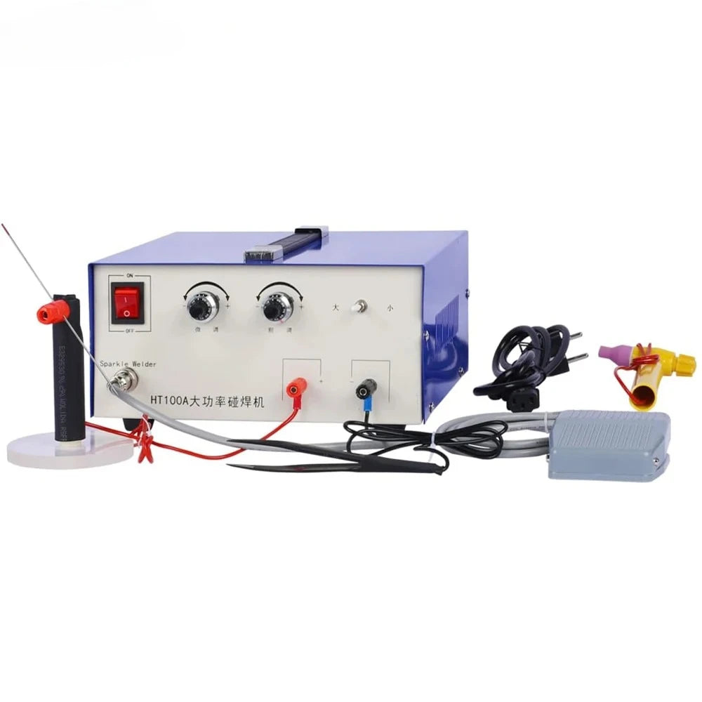 600W 100A Handheld Gold Welding Machine Silver Welding Machine Spot Welder Metal Jewelry Pulse Spot Welding Machine