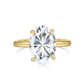 Factory Wholesale 925 Silver Wedding Rings 8*10mm 3Carat D Color Oval Moissanite Engagement Ring for Women
